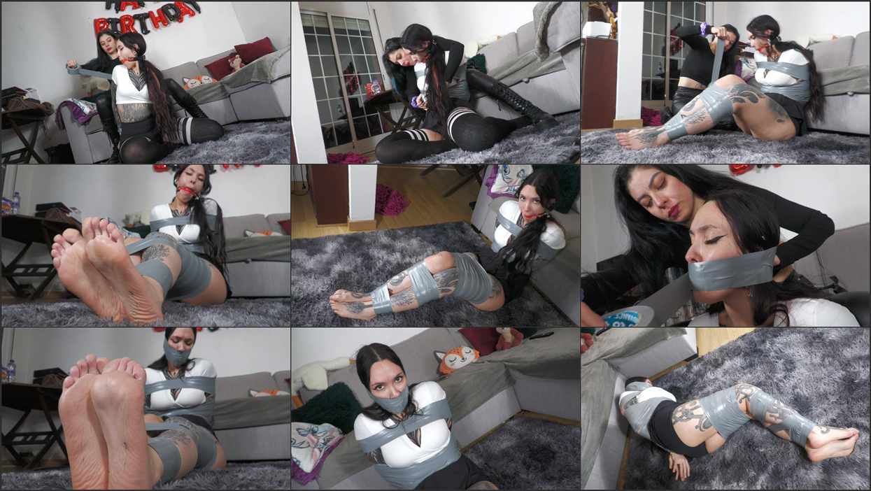 WEB: Malice ligotée et bâillonnée, tape bondage HD sur Bondage F/F – Téléchargez ou regardez en ligne Bondage Video