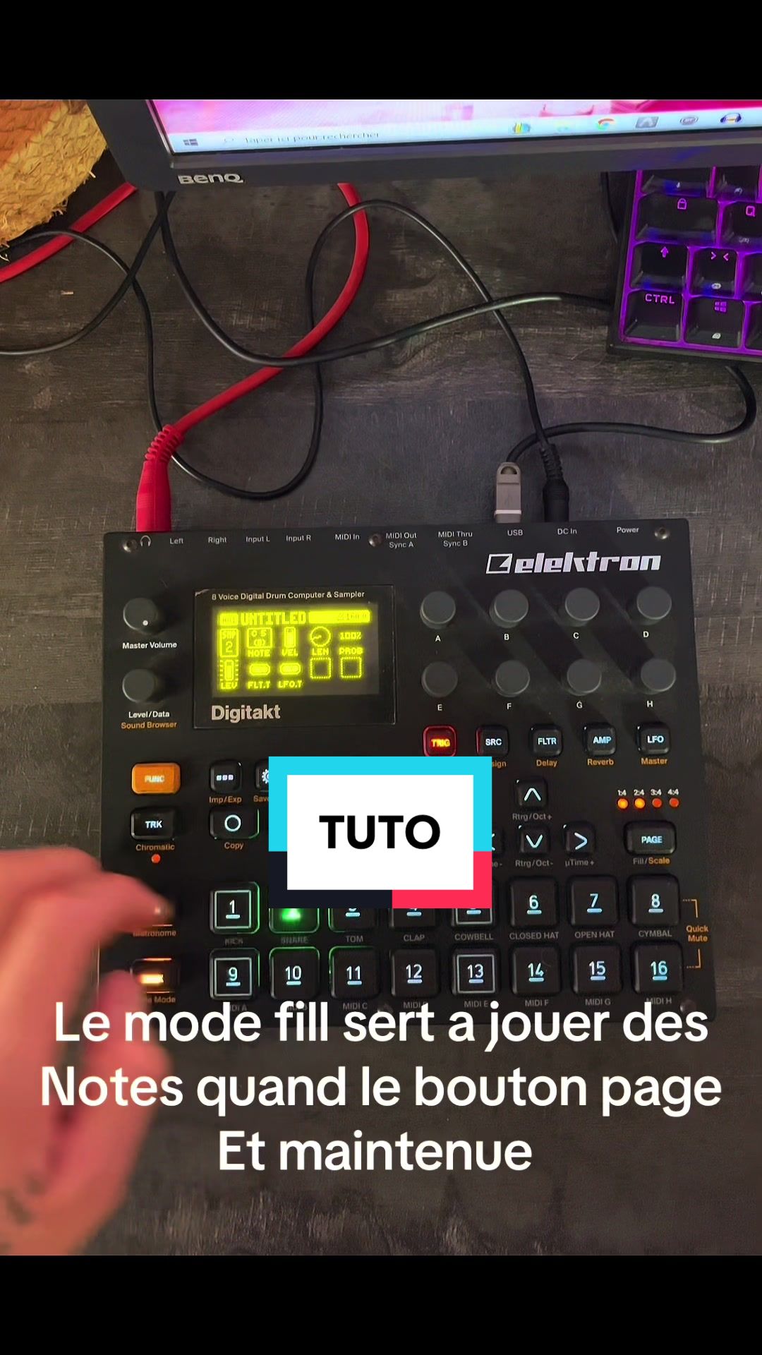 Tiktok (electro-cum): Court tutoriel sur la façon d’utiliser et de configurer le mode Fill sur l’elektron digitakt