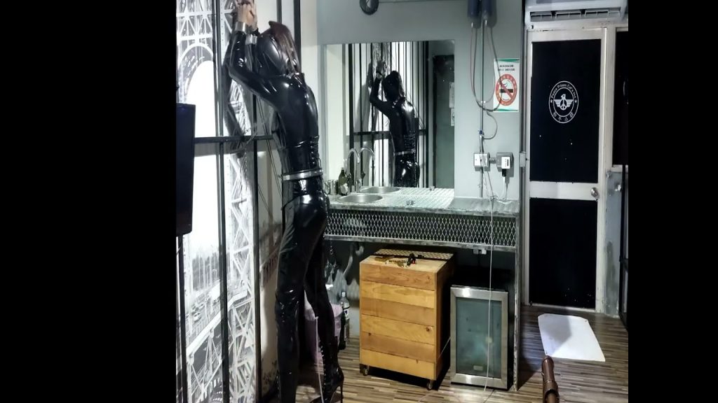 bondage; self bondage and emema prison